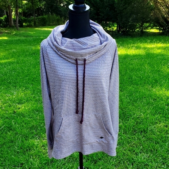 𝅺Long sleeve top striped large Fade by BKe - Picture 1 of 4